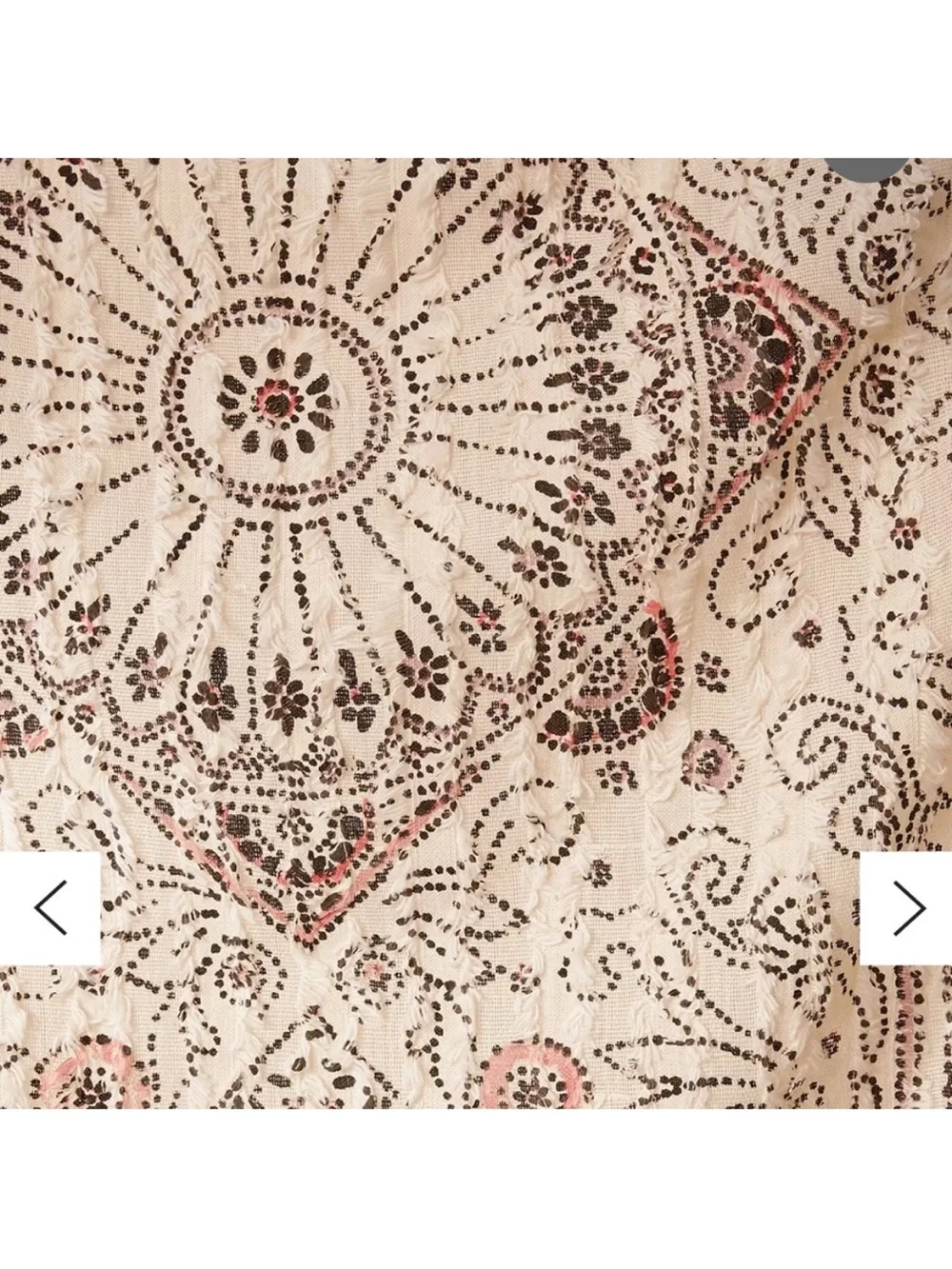 Urban Outfitters Cream Tapestry Throw